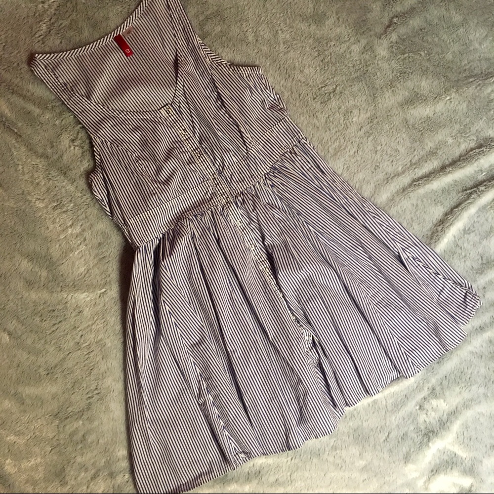 Pinstripe snap dress